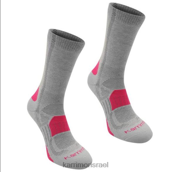 אביזרים il Karrimor נשים גרבי הליכה מארז 2 פוש אפור בהיר T60N2116