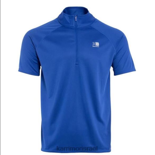הַלבָּשָׁה il Karrimor גברים חולצת טריקו עם שרוולים קצרים עם רוכסן כחול קלאסי T60N220