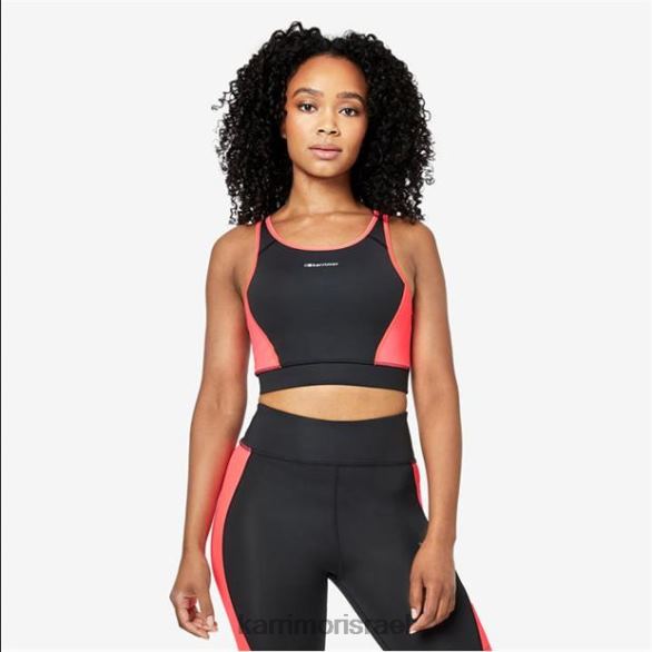 הַלבָּשָׁה il Karrimor נשים חזיית ספורט טמפו שחור/ורוד T60N233