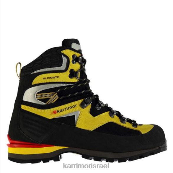 הַנעָלָה il Karrimor גברים מגפי הרים אלפיניסט שחור צהוב T60N268