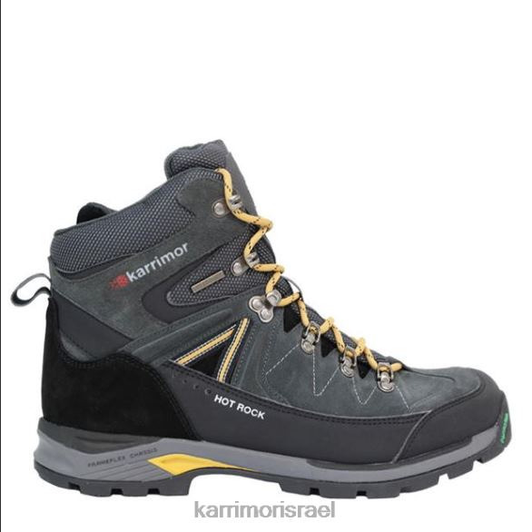 הַנעָלָה il Karrimor גברים נעלי הליכה סלע לוהט פחם/צהוב T60N276