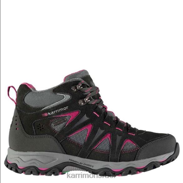 הַנעָלָה il Karrimor נשים הרכב נעלי הליכה באמצע שחור/ורוד T60N288