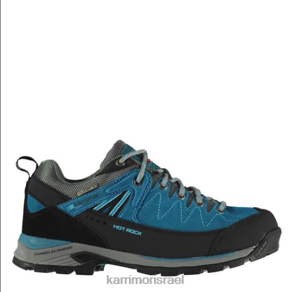 הַנעָלָה il Karrimor נשים נעלי הליכה נמוכות רוק חם ירוק כחלחל T60N295