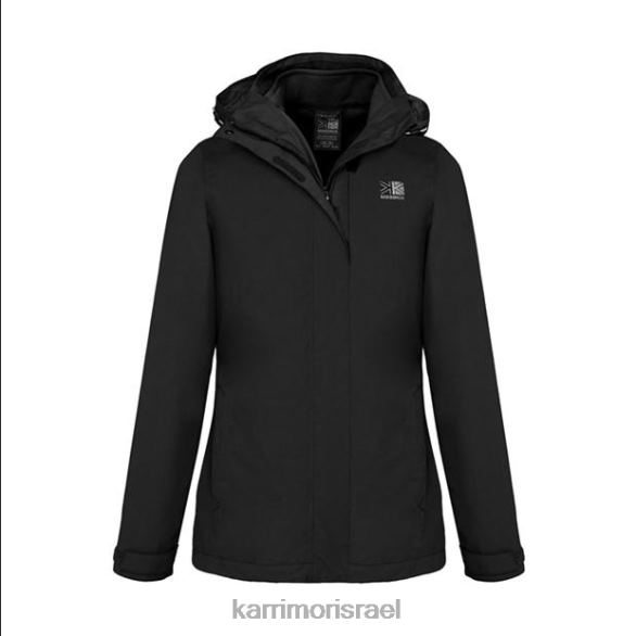 הַלבָּשָׁה il Karrimor נשים מעיל weathertite 3 ב-1 שָׁחוֹר T60N2194